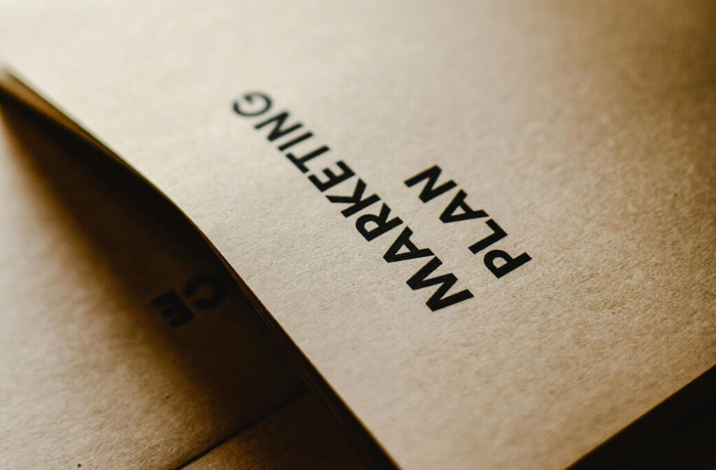 marketing plan brown folder